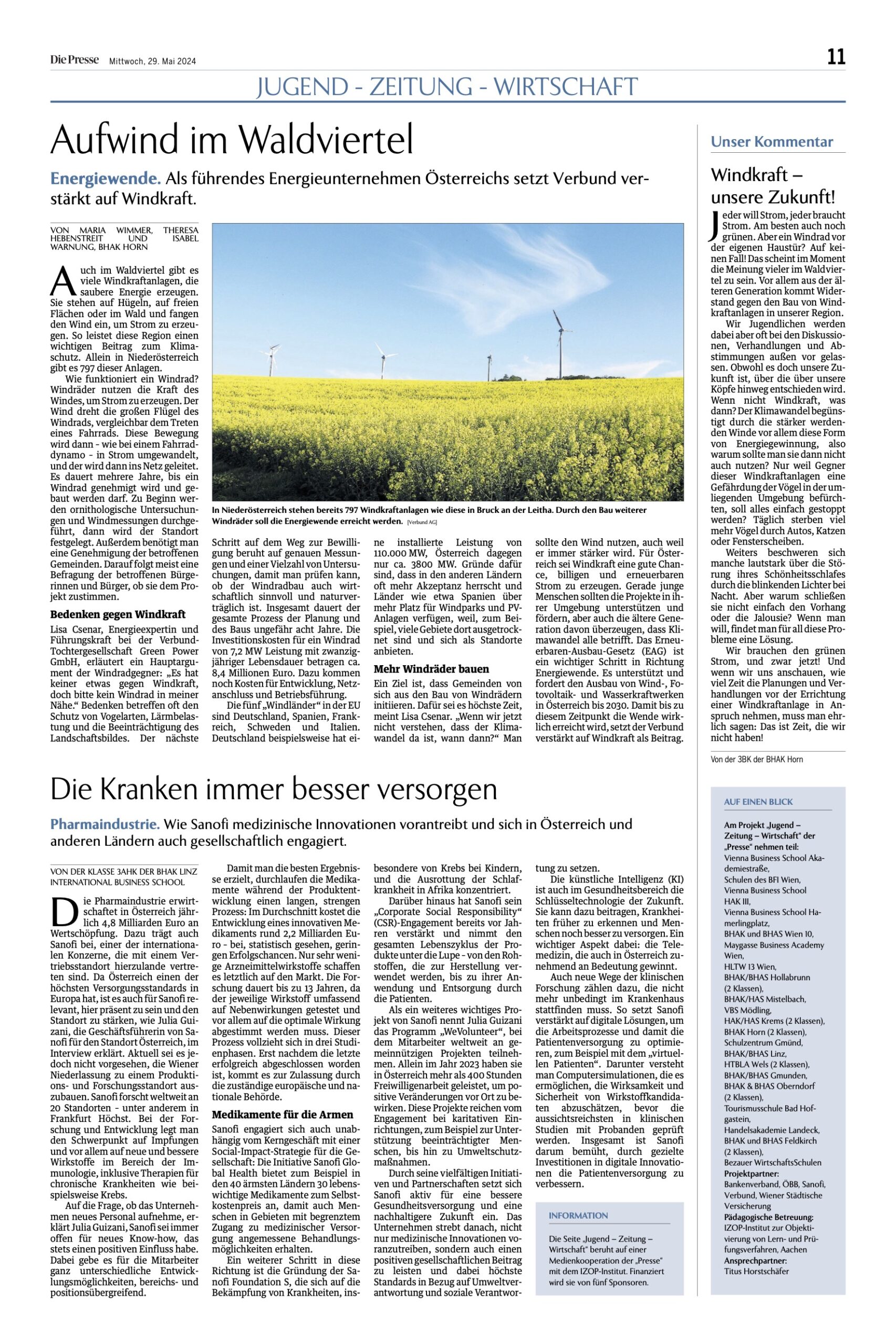 Schüler*innen Artikel in der Presse