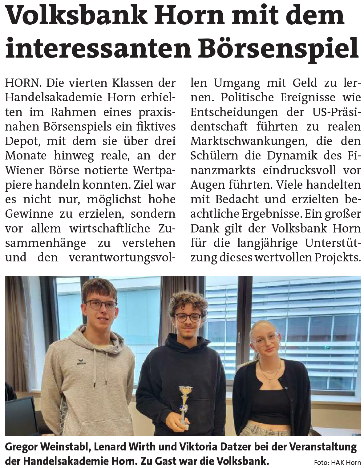 Börsespiel – Erste Erfahrungen im Wertpapierhandel